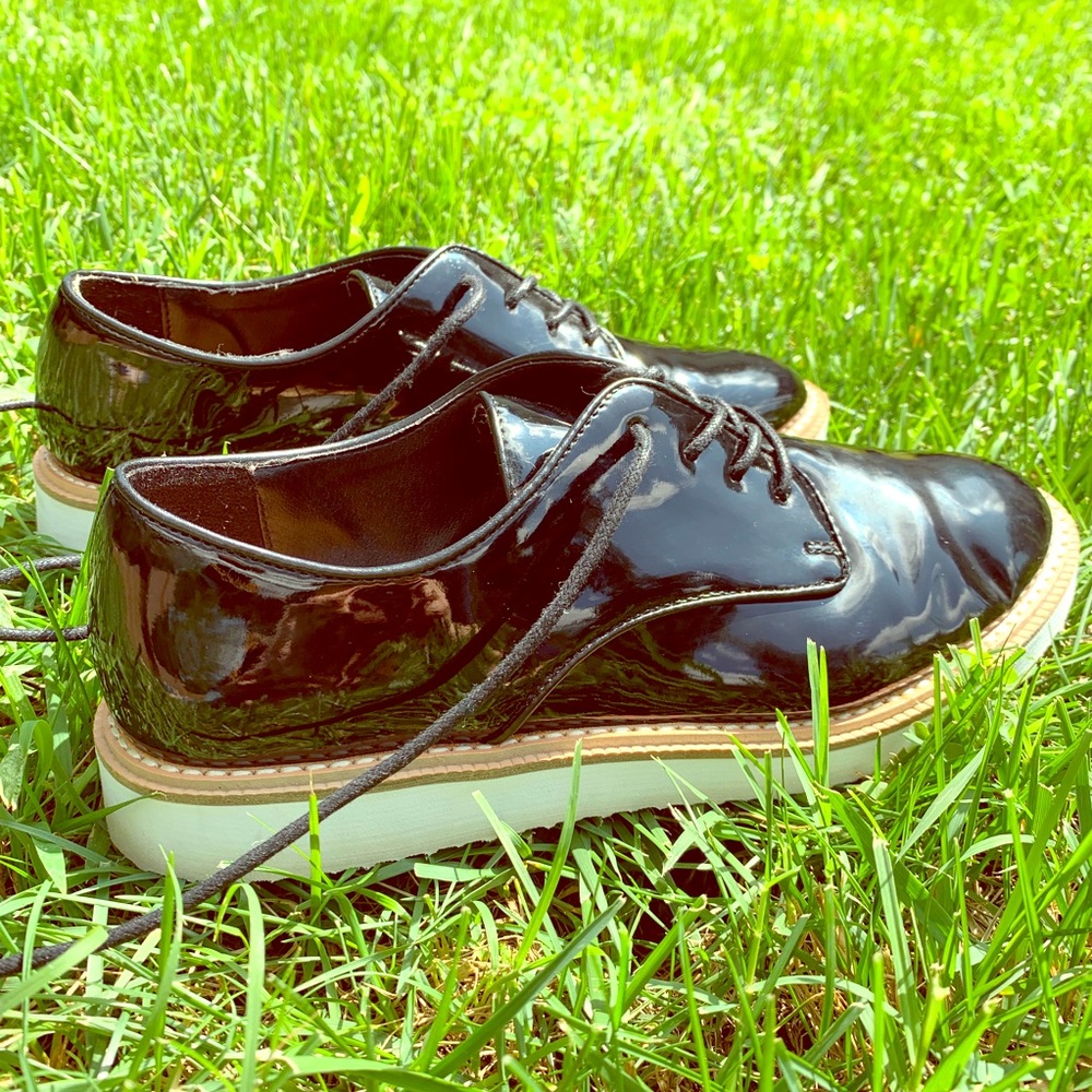 Shiny Black Oxfords by A New Day 9.5